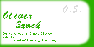 oliver samek business card
